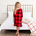 Girls Buffalo Plaid XL (10-12) Holiday House Dress