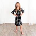 2T-3T Black Plaid Noel House Dresses (Toddler Size)