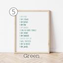  Personalized Positive Affirmations Art Print | Multiple Colors and Sizes