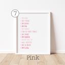  Personalized Positive Affirmations Art Print | Multiple Colors and Sizes