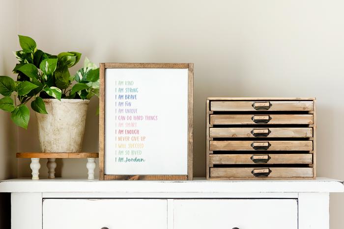 Personalized Positive Affirmations Art Print | Multiple Colors and Sizes
