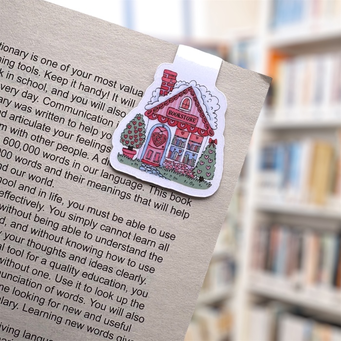 Valentines Day Bookstore | Magnetic Bookmark