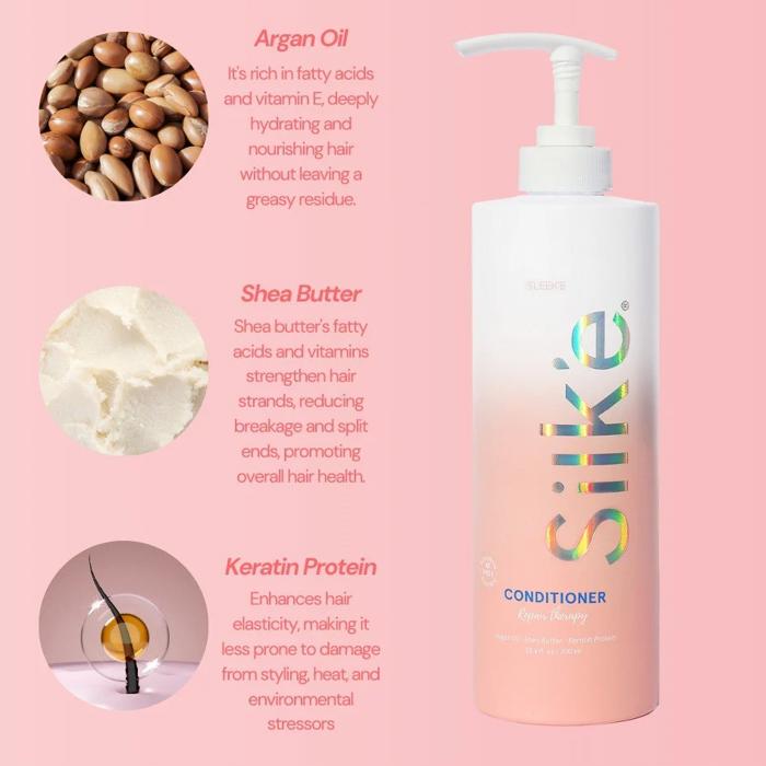 Blissful Hair Kit - Silk'e Shampoo , conditioner & Detangler 