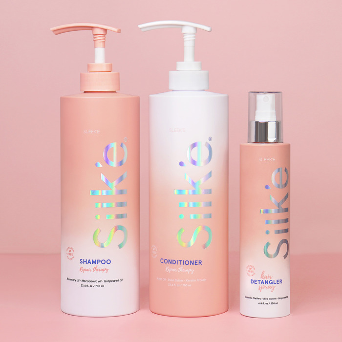 Blissful Hair Kit - Silk'e Shampoo , conditioner & Detangler 