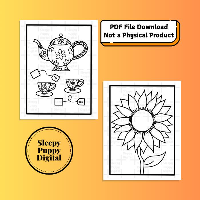 Fall Coloring Pages | Digital PDF File Download | 12 Fall Themed Coloring Pages