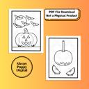  Fall Coloring Pages | Digital PDF File Download | 12 Fall Themed Coloring Pages