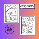  Fall Coloring Pages | Digital PDF File Download | 12 Fall Themed Coloring Pages