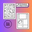  Fall Coloring Pages | Digital PDF File Download | 12 Fall Themed Coloring Pages