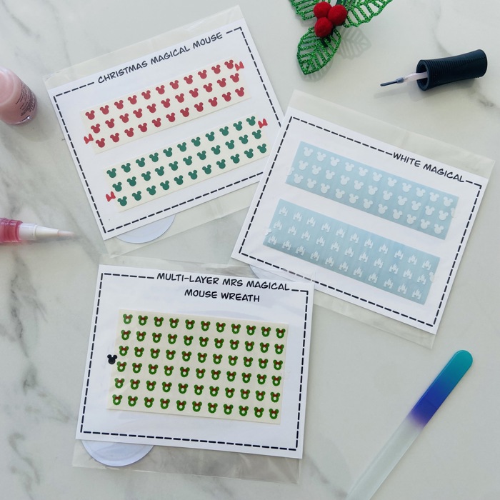 Very Merry Main Street Ready Nail Decal Multi-Pack | Nail Stickers | Disney Vacation Nails | Christmas Decals