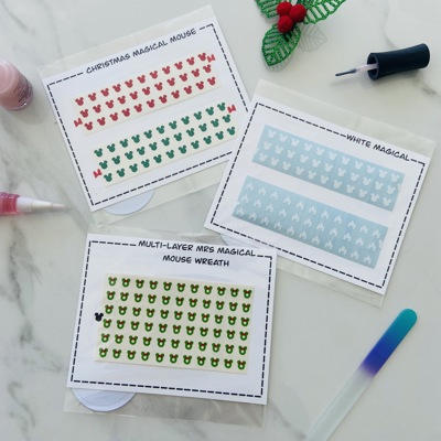 Very Merry Main Street Ready Nail Decal Multi-Pack | Nail Stickers | Disney Vacation Nails | Christmas Decals