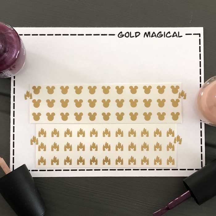 Gold Magical Nail Art Decals | Nail Stickers | Disney Vacation Nails