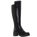  Knee High Boots Chunky Heels Elastics Side Zipper Closure