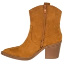 Tan Suede Size 10 Women's Western Ankle Booties Stitched Cowboy