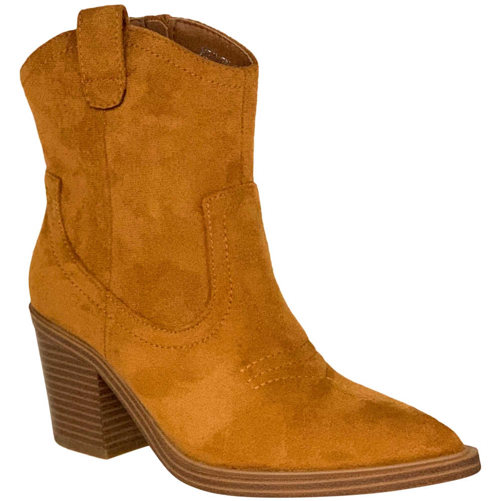 Women's Western Ankle Booties Stitched Cowboy