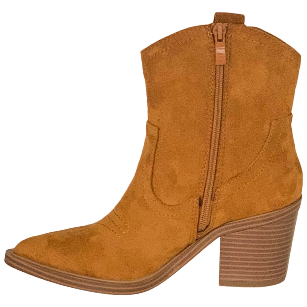 Women's Western Ankle Booties Stitched Cowboy