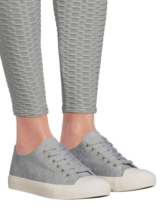 SOBEYO Women's Sneakers Canvas Lace-Up Low Top Memory Foam Cushion