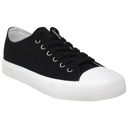 Black Size 8 SOBEYO Women's Sneakers Canvas Lace-Up Low Top Memory Foam Cushion