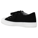 Black Size 8 SOBEYO Women's Sneakers Canvas Lace-Up Low Top Memory Foam Cushion