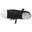 Black Size 8 SOBEYO Women's Sneakers Canvas Lace-Up Low Top Memory Foam Cushion