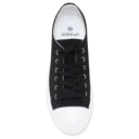 Black Size 8 SOBEYO Women's Sneakers Canvas Lace-Up Low Top Memory Foam Cushion