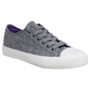 Gray Size 8 SOBEYO Women's Sneakers Canvas Lace-Up Low Top Memory Foam Cushion