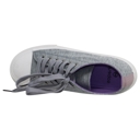 Gray Size 8 SOBEYO Women's Sneakers Canvas Lace-Up Low Top Memory Foam Cushion