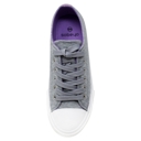 Gray Size 8 SOBEYO Women's Sneakers Canvas Lace-Up Low Top Memory Foam Cushion