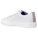 White Size 8 SOBEYO Women's Sneakers Canvas Lace-Up Low Top Memory Foam Cushion