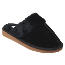 Black Suede Size 10 SOBEYO Clog Slipper Indoor Fur Inner Lining Light-Weight Flats