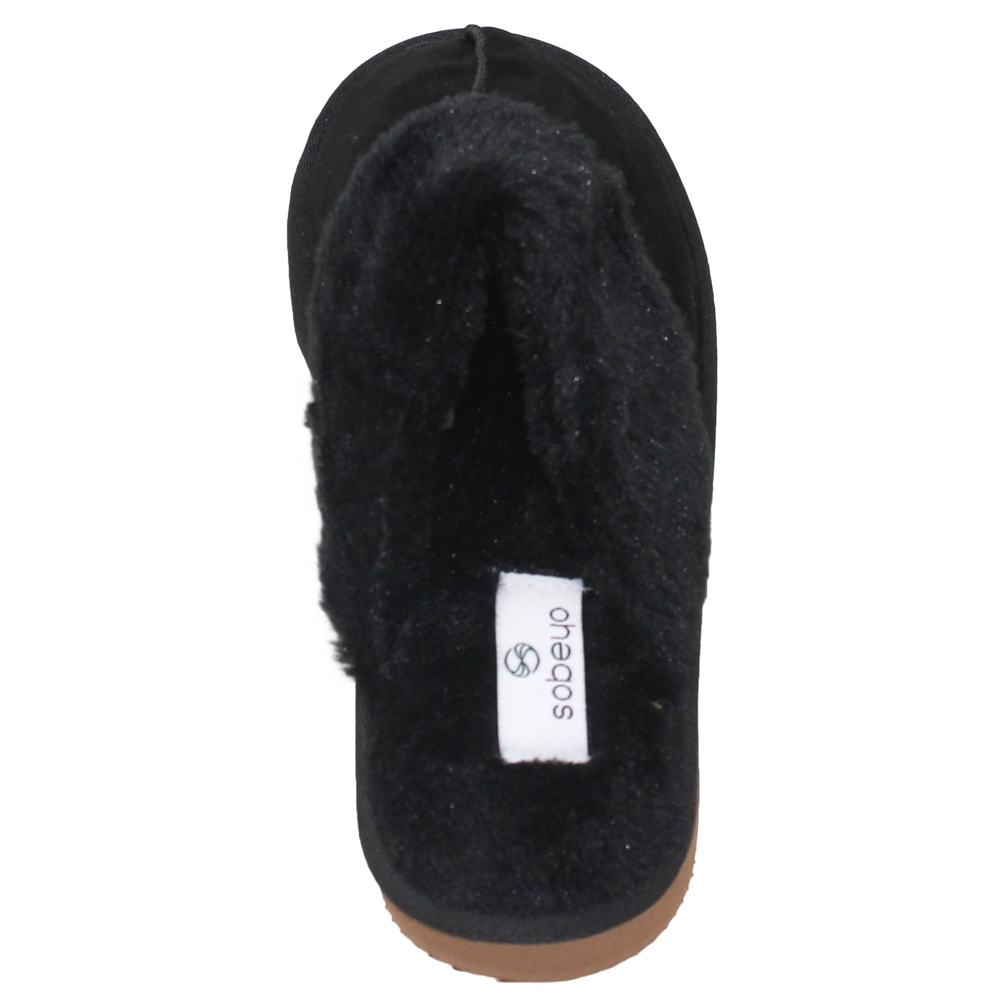 SOBEYO Clog Slipper Indoor Fur Inner Lining Light-Weight Flats