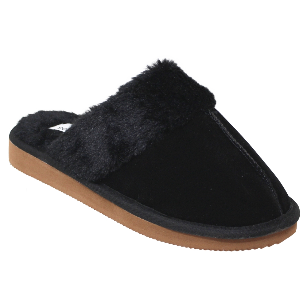 SOBEYO Clog Slipper Indoor Fur Inner Lining Light-Weight Flats