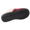 Red Size 8 Fuzzy Clog Slippers Closed Toe Flats Two-Tone Fur-Collar