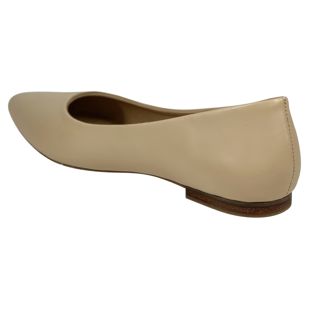 Genuine Leather Pointed Toe Flats Memory Foam Cushion