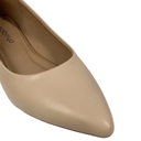 Beige Leather Size 10 Genuine Leather Pointed Toe Flats Memory Foam Cushion