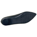 Black Leather Two Size 5 Genuine Leather Pointed Toe Flats Memory Foam Cushion