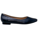 Black Leather Two Size 6 Genuine Leather Pointed Toe Flats Memory Foam Cushion