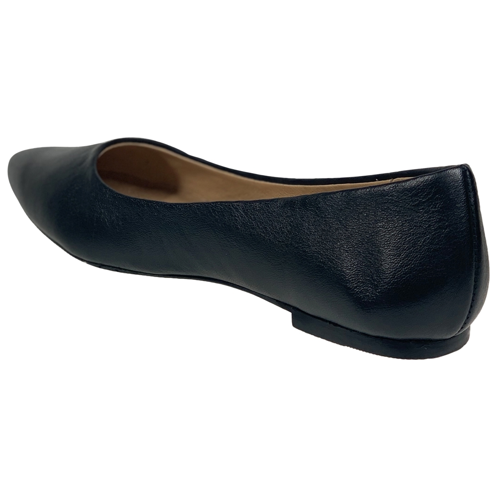 Genuine Leather Pointed Toe Flats Memory Foam Cushion