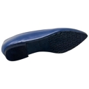 Navy Blue Leather Size 10 Genuine Leather Pointed Toe Flats Memory Foam Cushion