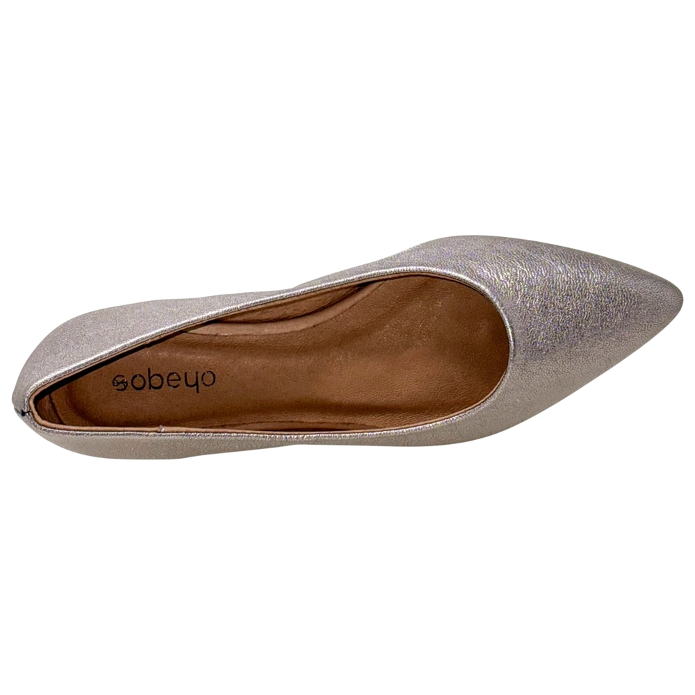 Genuine Leather Pointed Toe Flats Memory Foam Cushion