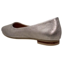 Pewter Leather Size 6 Genuine Leather Pointed Toe Flats Memory Foam Cushion