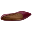 Red Leather Size 11 Genuine Leather Pointed Toe Flats Memory Foam Cushion