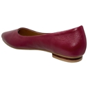 Red Leather Size 5 Genuine Leather Pointed Toe Flats Memory Foam Cushion