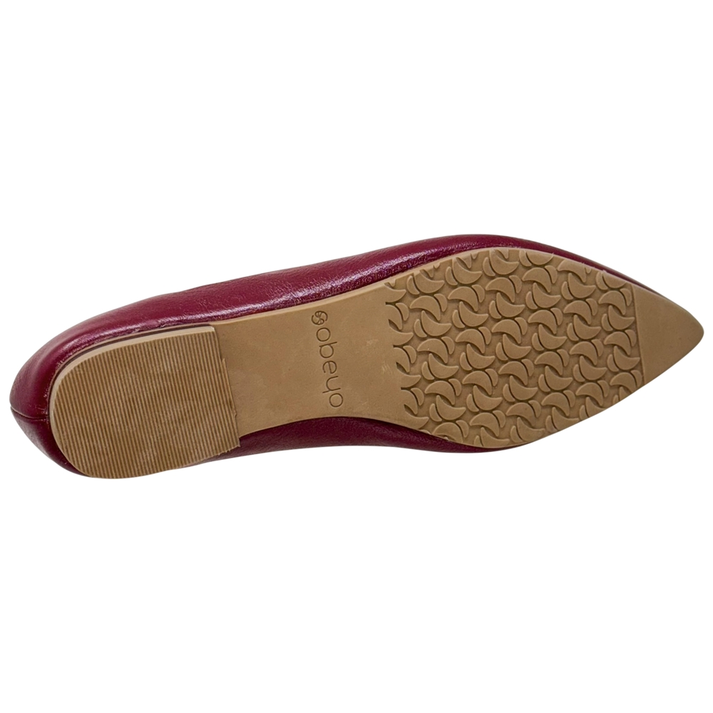 Genuine Leather Pointed Toe Flats Memory Foam Cushion