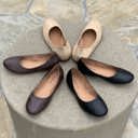  Genuine Leather  Ballet Flats Round Toe Elastic