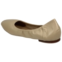 Beige Leather Size 10 Genuine Leather  Ballet Flats Round Toe Elastic