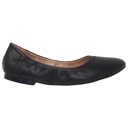 Black Leather Size 10 Genuine Leather  Ballet Flats Round Toe Elastic