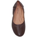 Brown Leather Size 10 Genuine Leather  Ballet Flats Round Toe Elastic