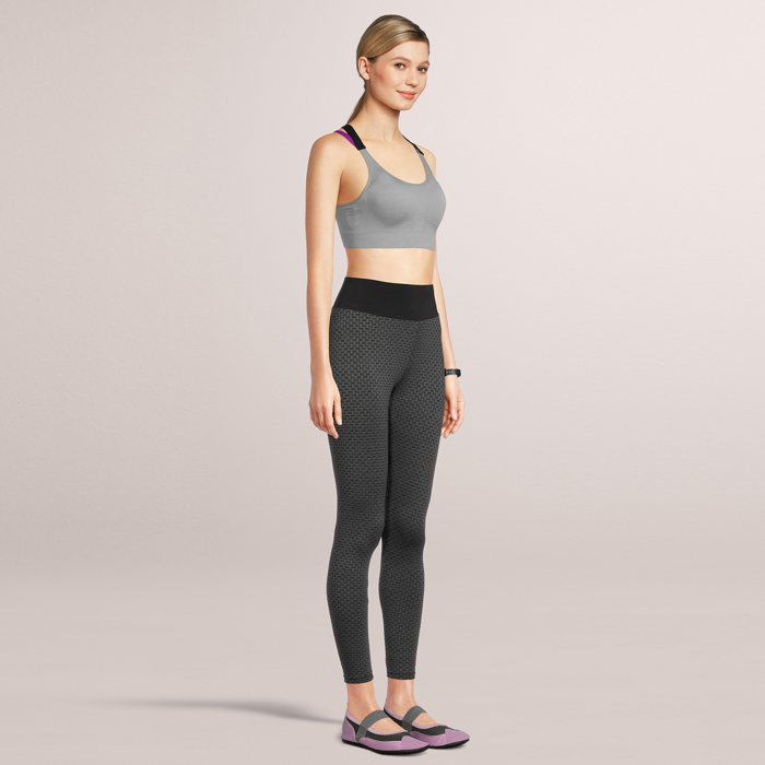 SOBEYO Womens' Legging Solid & Bubble Two Tone Stretchable Fabric