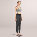 Black Medium SOBEYO Womens' Legging Solid & Bubble Two Tone Stretchable Fabric