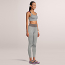 Gray Medium SOBEYO Womens' Legging Solid & Bubble Two Tone Stretchable Fabric